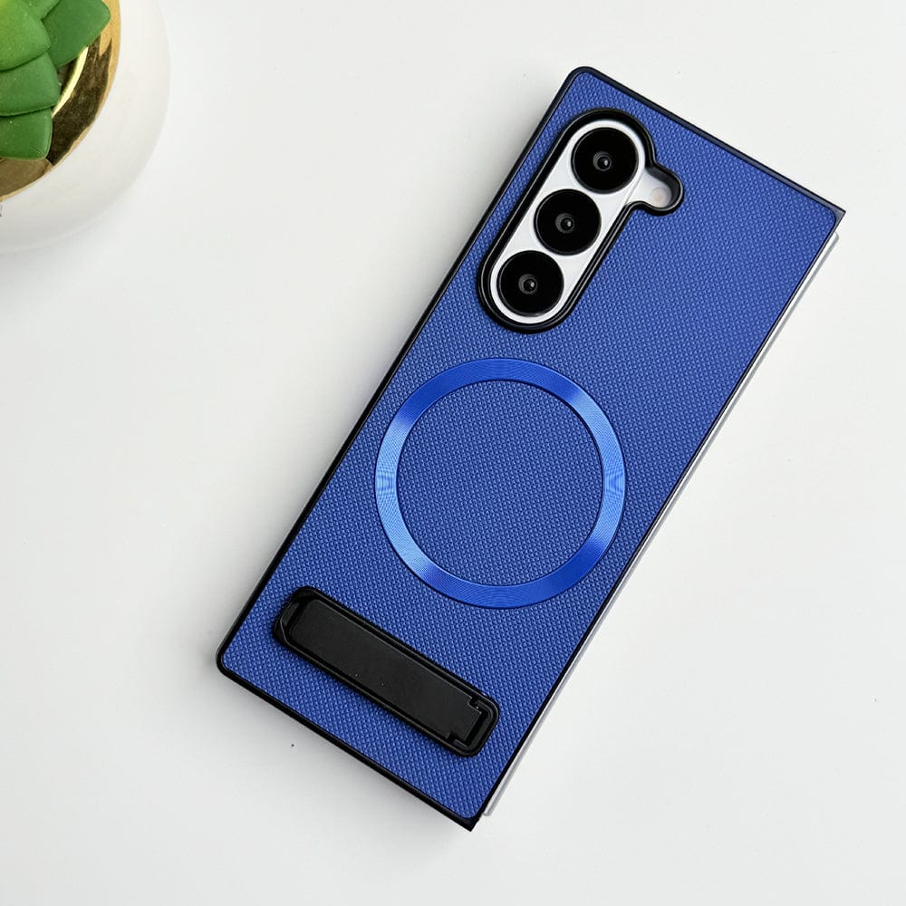 FRATO Fold 6 Collection Samsung Galaxy Z Fold 6 PU Leather MS Ring Kick Stand Cover