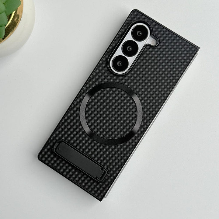 FRATO Fold 6 Collection Samsung Galaxy Z Fold 6 PU Leather MS Ring Kick Stand Cover