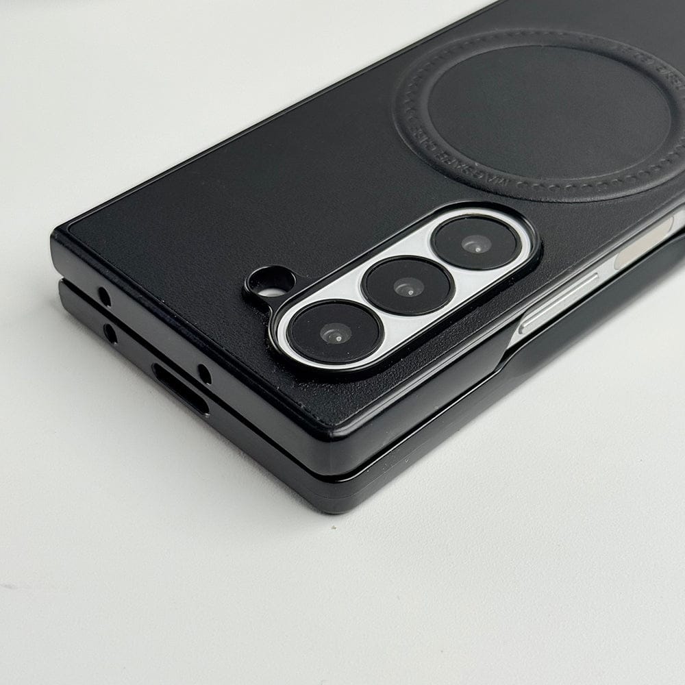 FRATO Fold 6 Collection Samsung Galaxy Z Fold 6 PU Leather Strong Magnetic Ring Cover