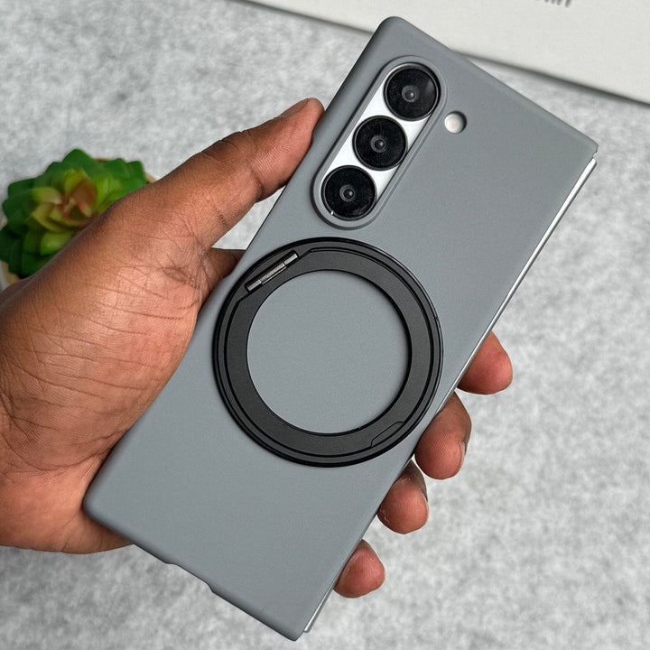 FRATO Fold 6 Collection Samsung Galaxy Z Fold 6 Rotating Bracket Stand Front Glass Protection Case