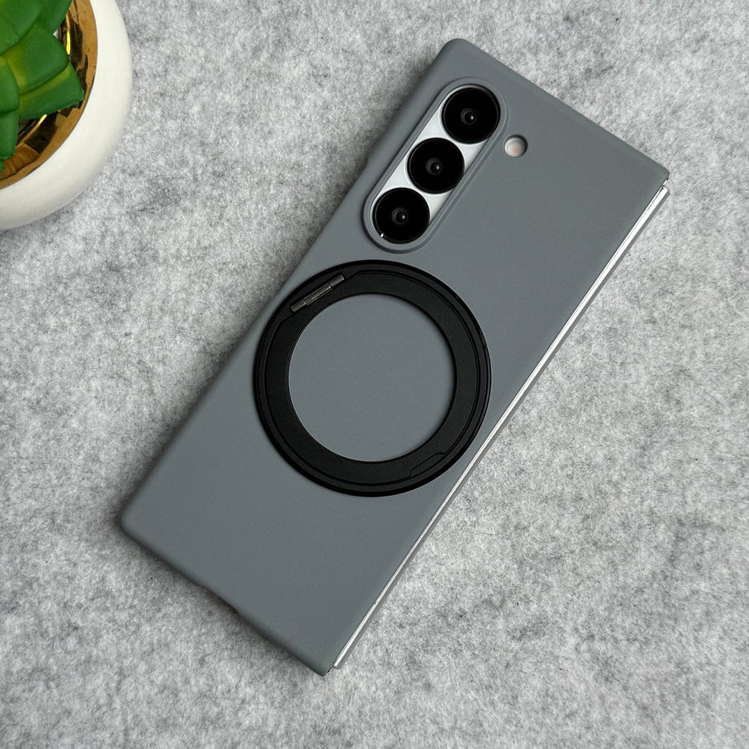 FRATO Fold 6 Collection Samsung Galaxy Z Fold 6 Rotating Bracket Stand Front Glass Protection Case
