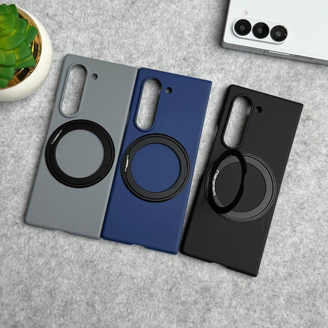 FRATO Fold 6 Collection Samsung Galaxy Z Fold 6 Rotating Bracket Stand Front Glass Protection Case