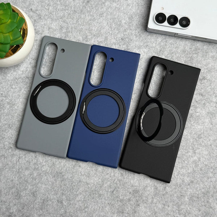 FRATO Fold 6 Collection Samsung Galaxy Z Fold 6 Rotating Bracket Stand Front Glass Protection Case