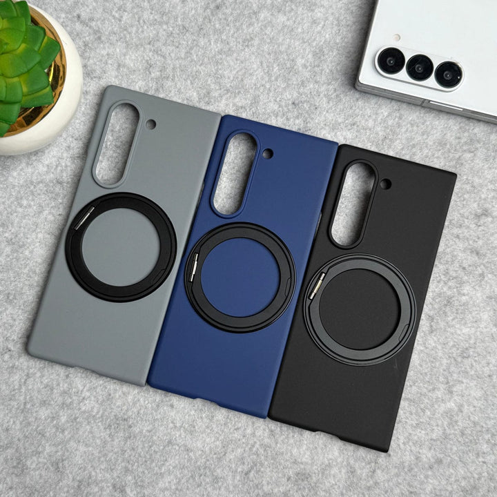 FRATO Fold 6 Collection Samsung Galaxy Z Fold 6 Rotating Bracket Stand Front Glass Protection Case