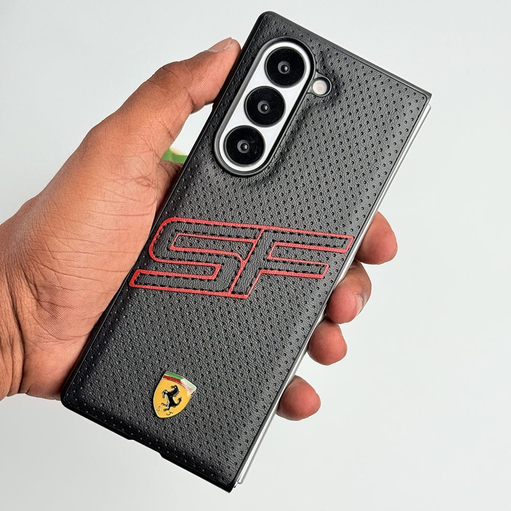 FRATO Fold 6 Collection Samsung Galaxy Z Fold 6 SF Sports Car Logo PU Leather Case Cover