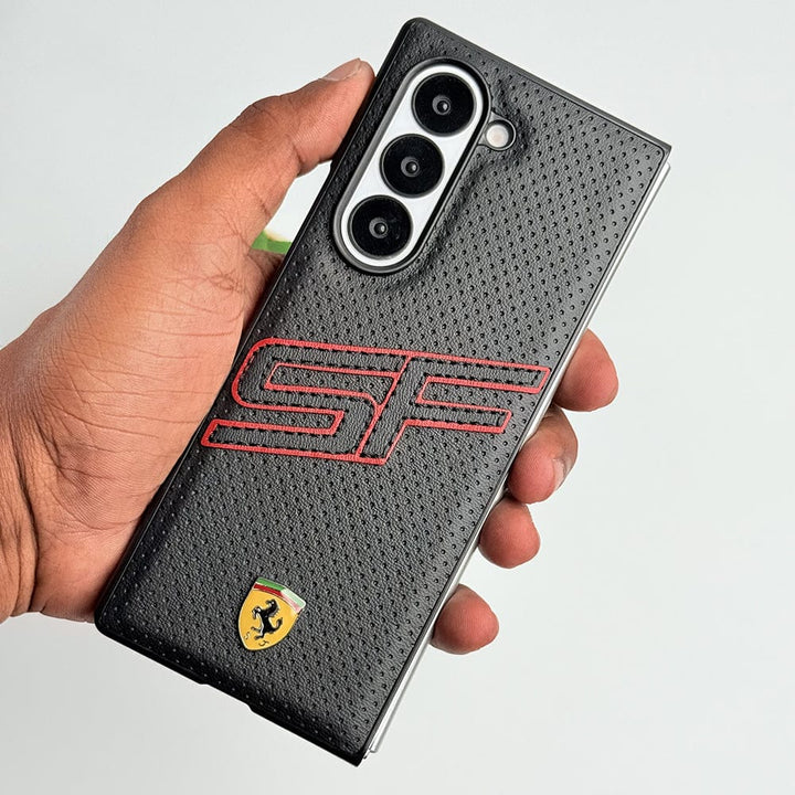 FRATO Fold 6 Collection Samsung Galaxy Z Fold 6 SF Sports Car Logo PU Leather Case Cover