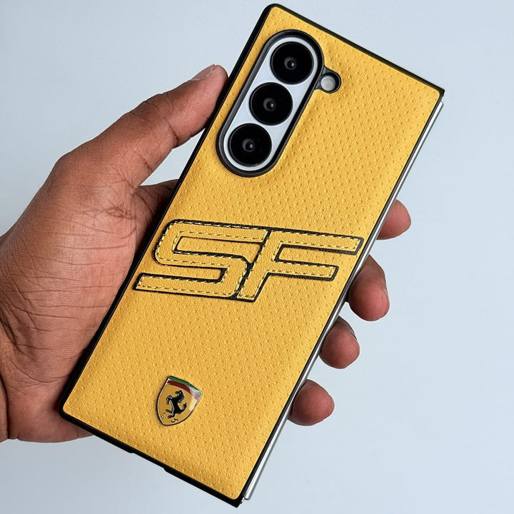 FRATO Fold 6 Collection Samsung Galaxy Z Fold 6 SF Sports Car Logo PU Leather Case Cover