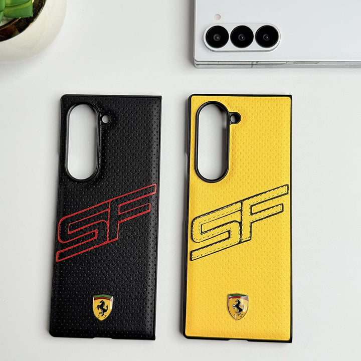 FRATO Fold 6 Collection Samsung Galaxy Z Fold 6 SF Sports Car Logo PU Leather Case Cover