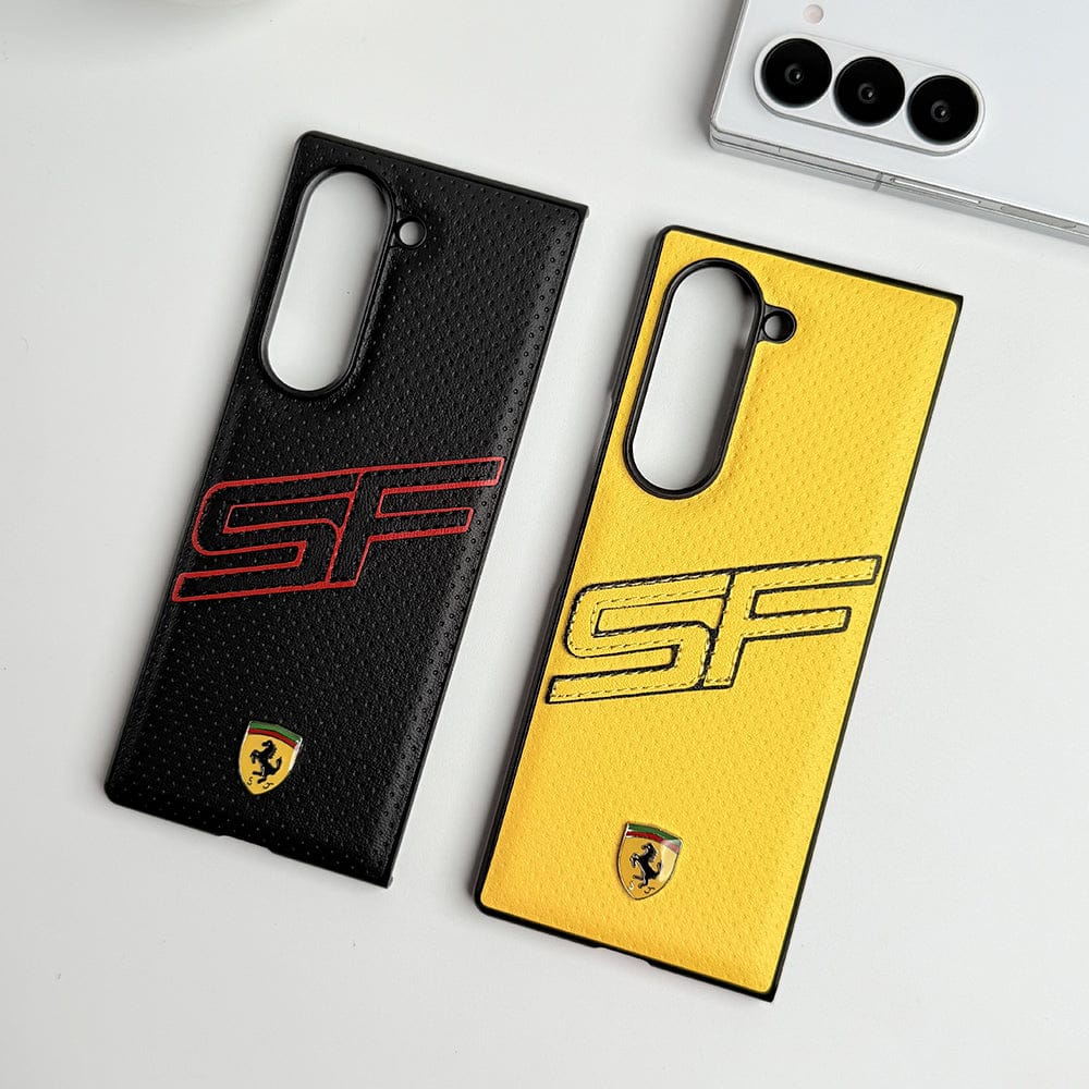 FRATO Fold 6 Collection Samsung Galaxy Z Fold 6 SF Sports Car Logo PU Leather Case Cover