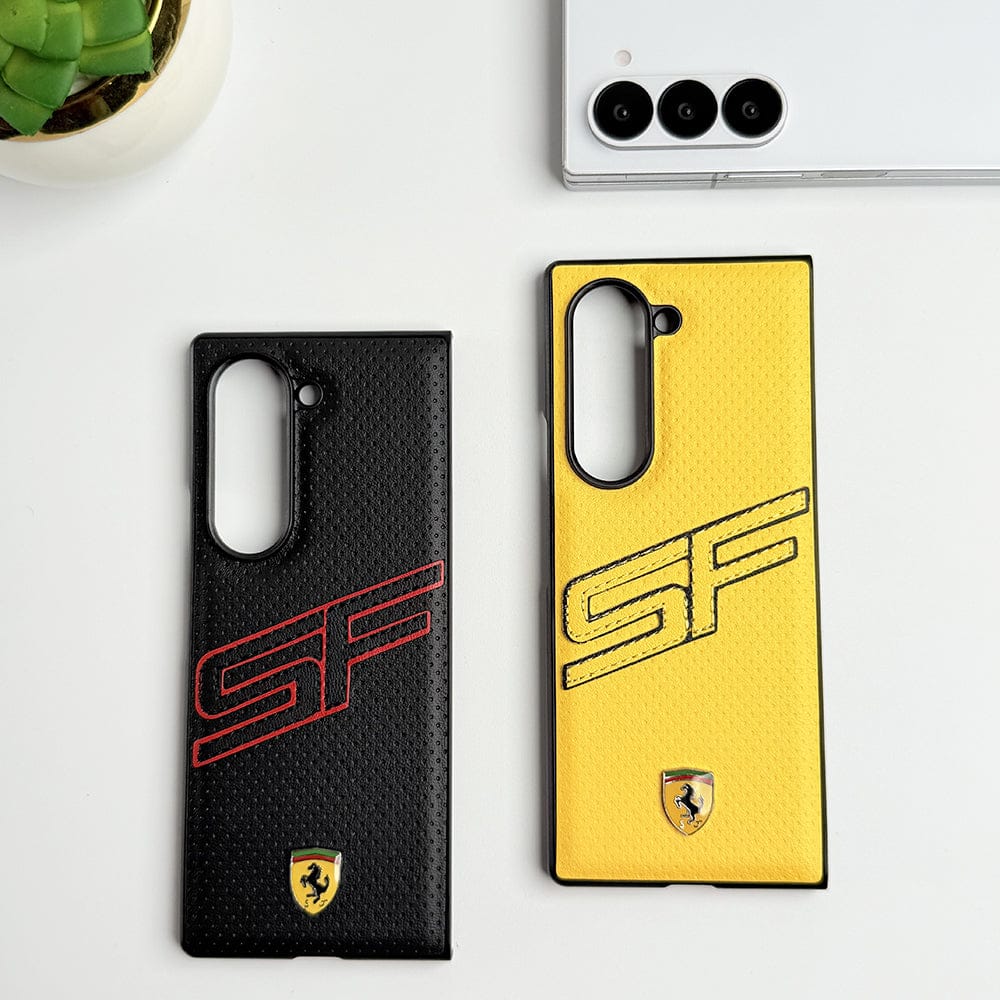 FRATO Fold 6 Collection Samsung Galaxy Z Fold 6 SF Sports Car Logo PU Leather Case Cover
