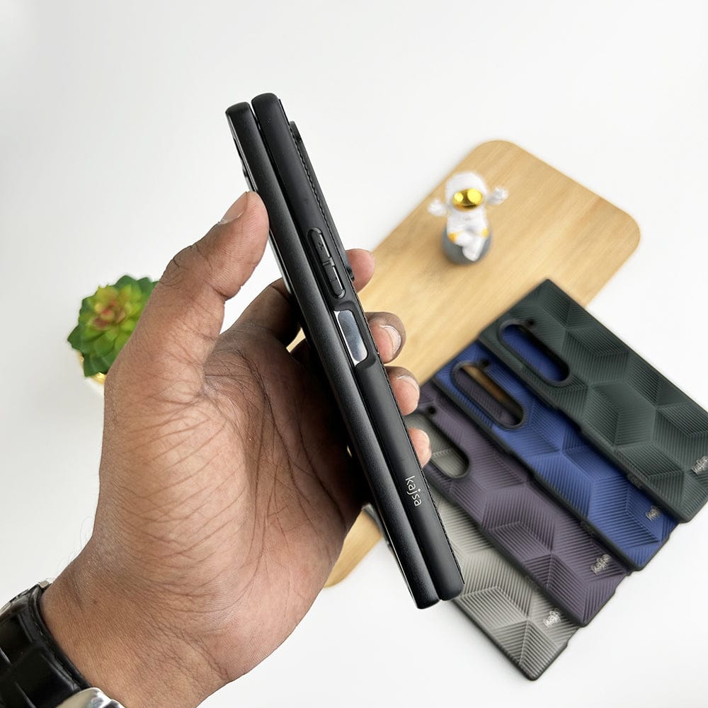 FRATO Fold 6 Collection Samsung Galaxy Z Fold 6 Slim Rubberize 3D Cube Pattern Cover