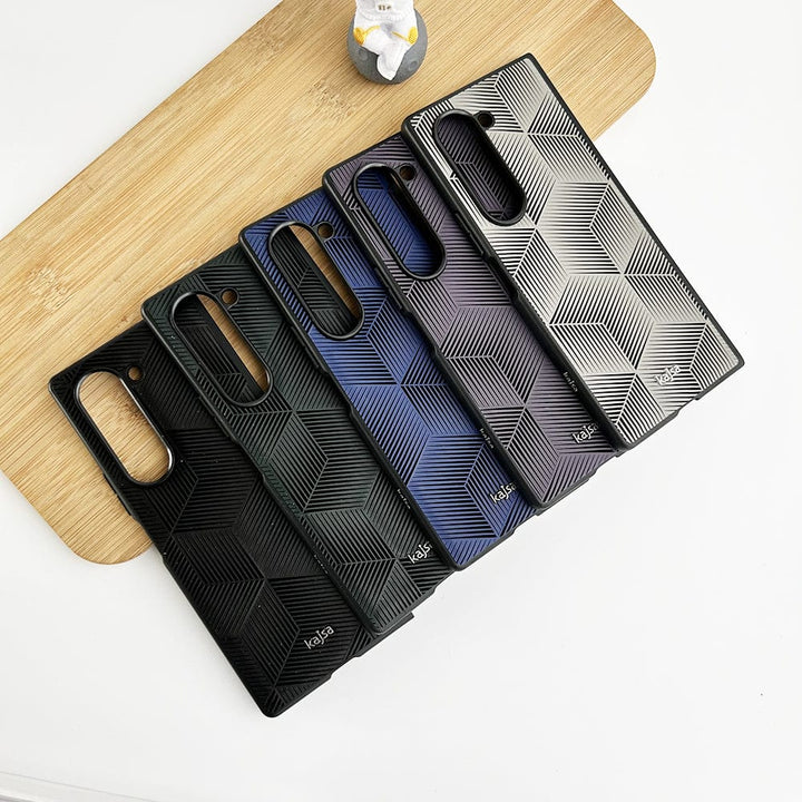 FRATO Fold 6 Collection Samsung Galaxy Z Fold 6 Slim Rubberize 3D Cube Pattern Cover