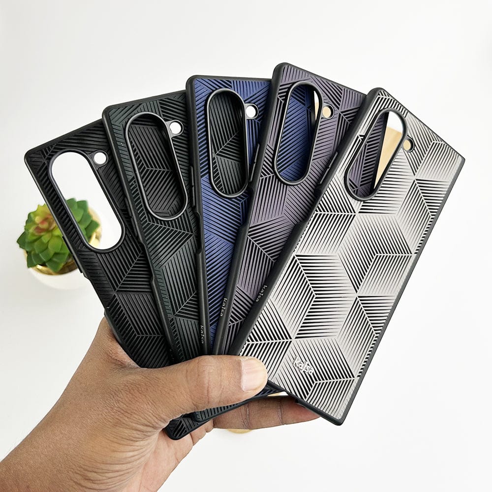 FRATO Fold 6 Collection Samsung Galaxy Z Fold 6 Slim Rubberize 3D Cube Pattern Cover