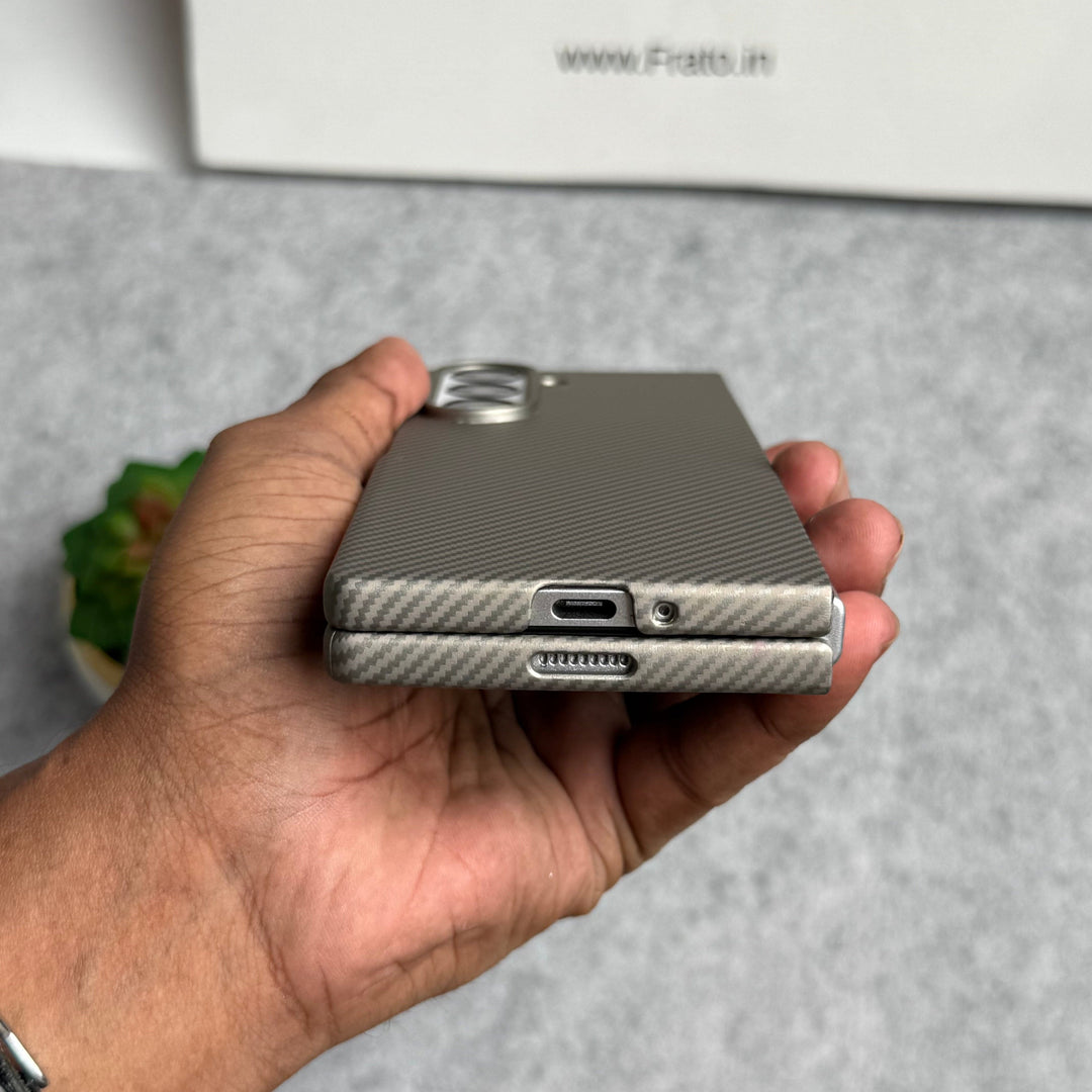 FRATO Fold 6 Collection Samsung Galaxy Z Fold 6 Small Carbon Line Pattern Case Cover