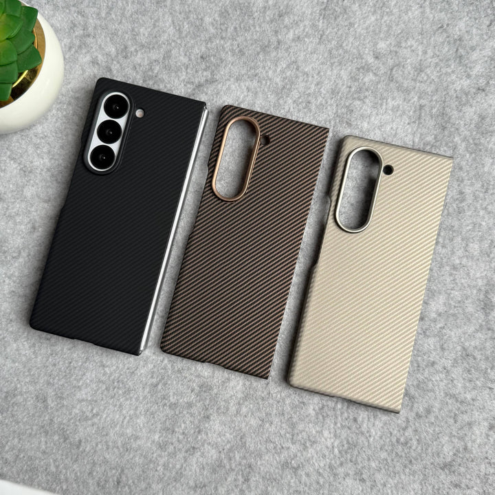 FRATO Fold 6 Collection Samsung Galaxy Z Fold 6 Small Carbon Line Pattern Case Cover