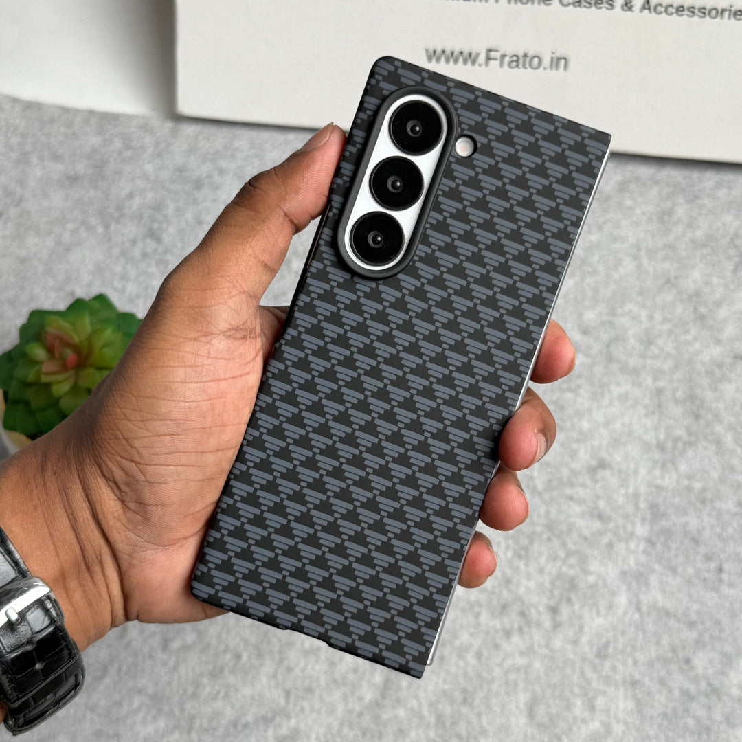 FRATO Fold 6 Collection Samsung Galaxy Z Fold 6 Small Geometric Triangle Pattern Case Cover