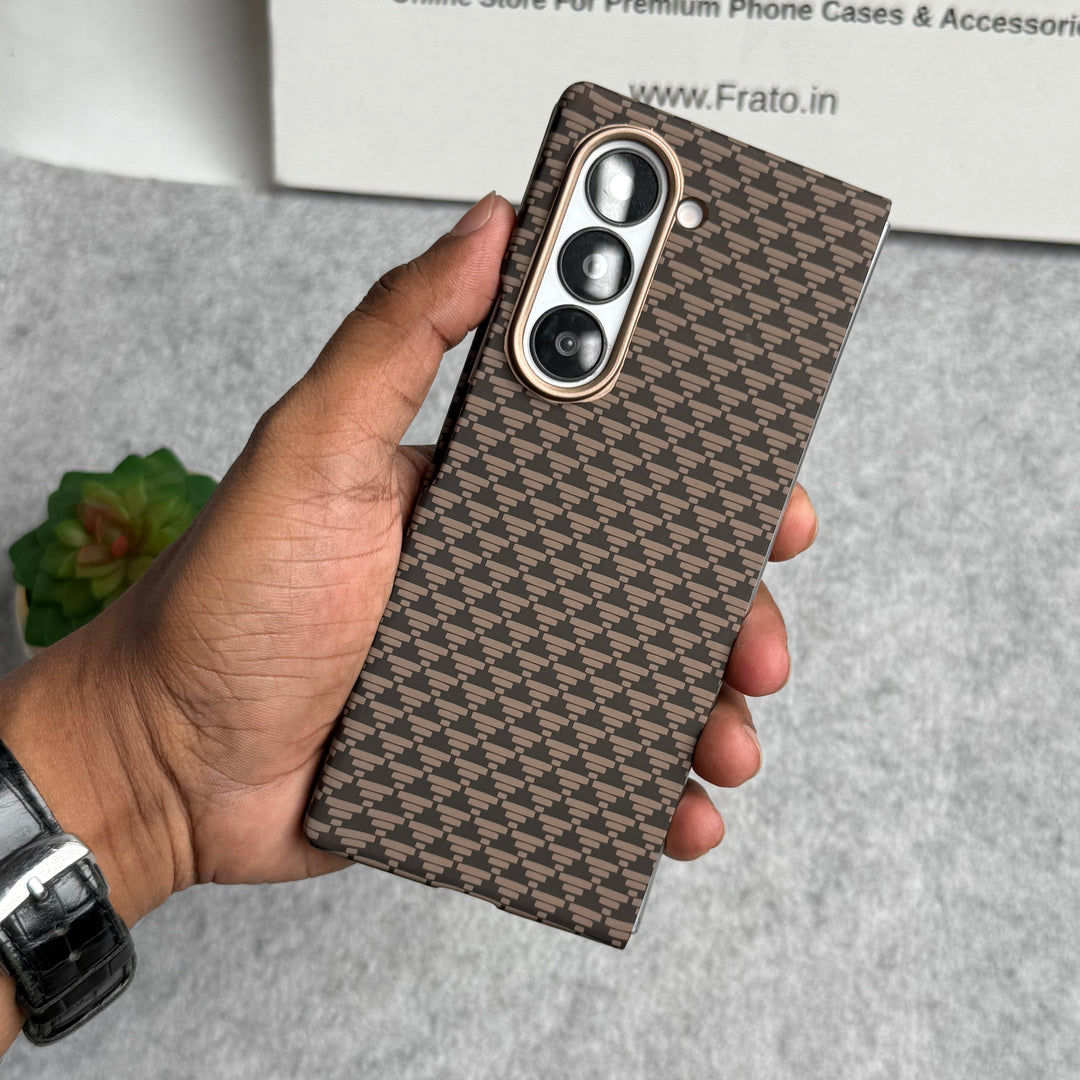 FRATO Fold 6 Collection Samsung Galaxy Z Fold 6 Small Geometric Triangle Pattern Case Cover