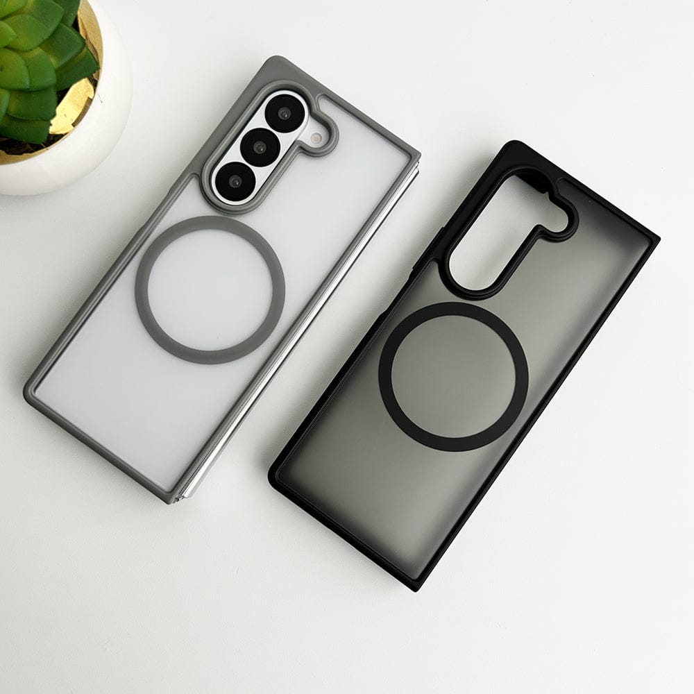 FRATO Fold 6 Collection Samsung Galaxy Z Fold 6 Smoke Frosted Case With Magnetic Charging Ring