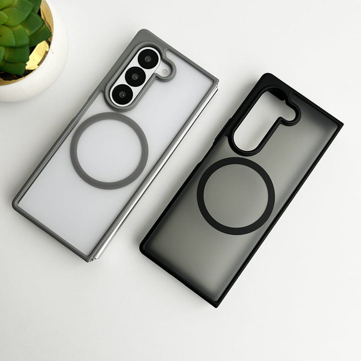 FRATO Fold 6 Collection Samsung Galaxy Z Fold 6 Smoke Frosted Case With Magnetic Charging Ring