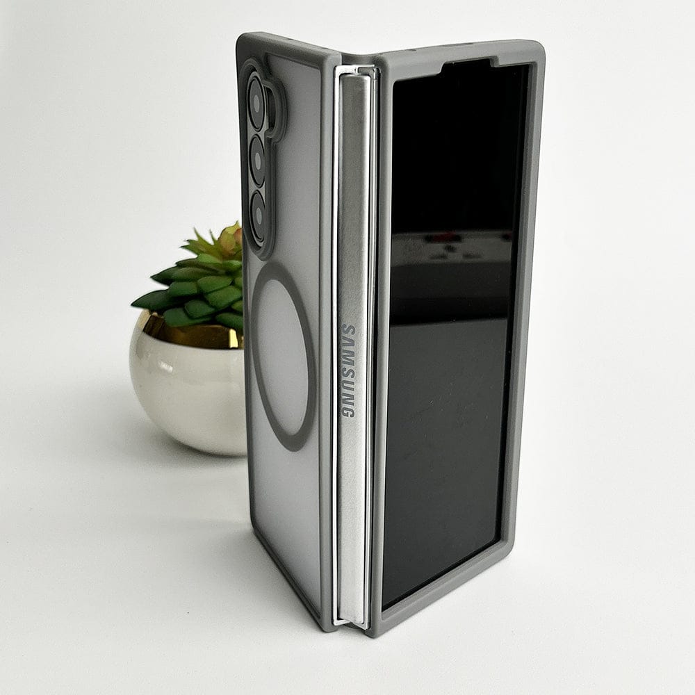 FRATO Fold 6 Collection Samsung Galaxy Z Fold 6 Smoke Frosted Case With Magnetic Charging Ring
