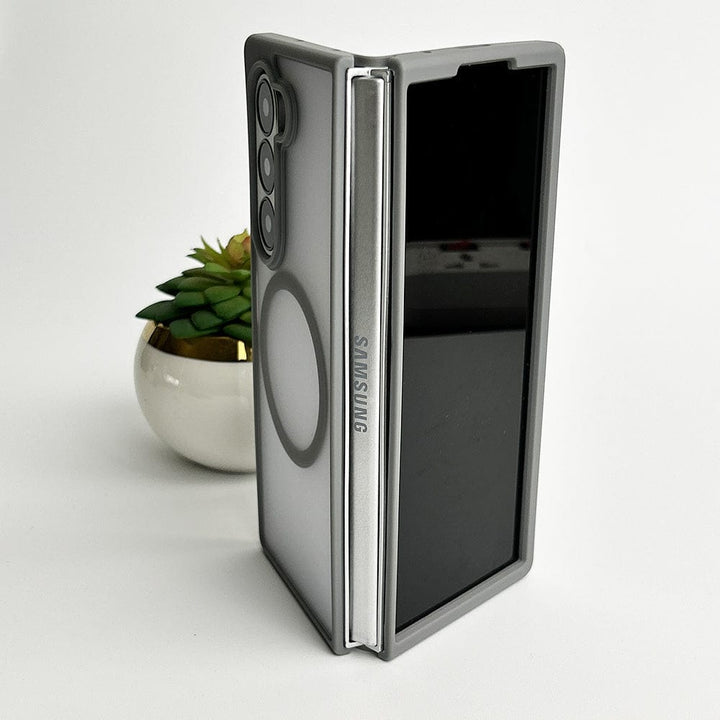 FRATO Fold 6 Collection Samsung Galaxy Z Fold 6 Smoke Frosted Case With Magnetic Charging Ring