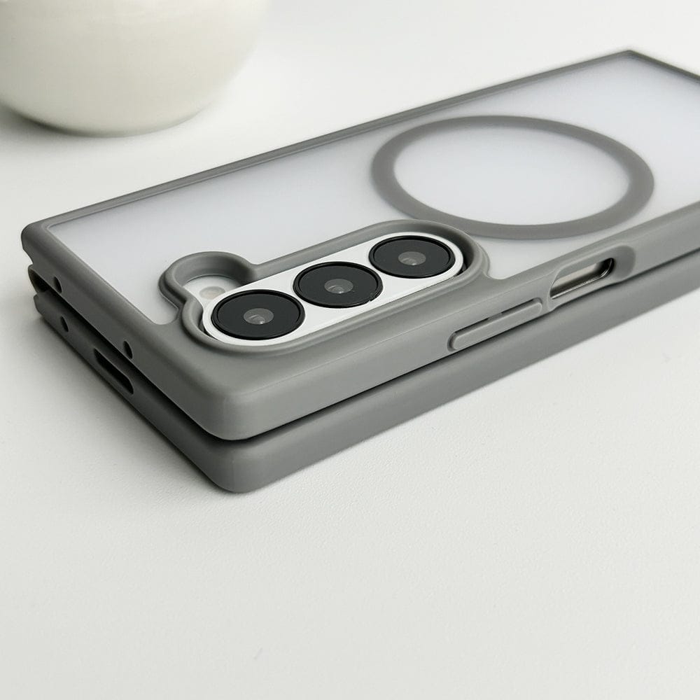 FRATO Fold 6 Collection Samsung Galaxy Z Fold 6 Smoke Frosted Case With Magnetic Charging Ring