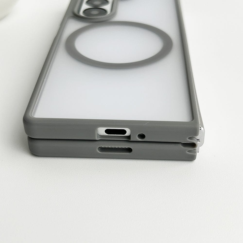 FRATO Fold 6 Collection Samsung Galaxy Z Fold 6 Smoke Frosted Case With Magnetic Charging Ring