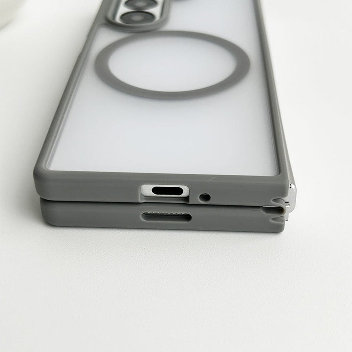 FRATO Fold 6 Collection Samsung Galaxy Z Fold 6 Smoke Frosted Case With Magnetic Charging Ring