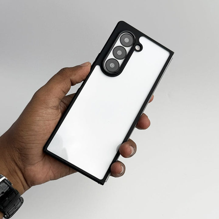 FRATO Fold 6 Collection Samsung Galaxy Z Fold 6 Transparent Acrylic Side Bumper Cover