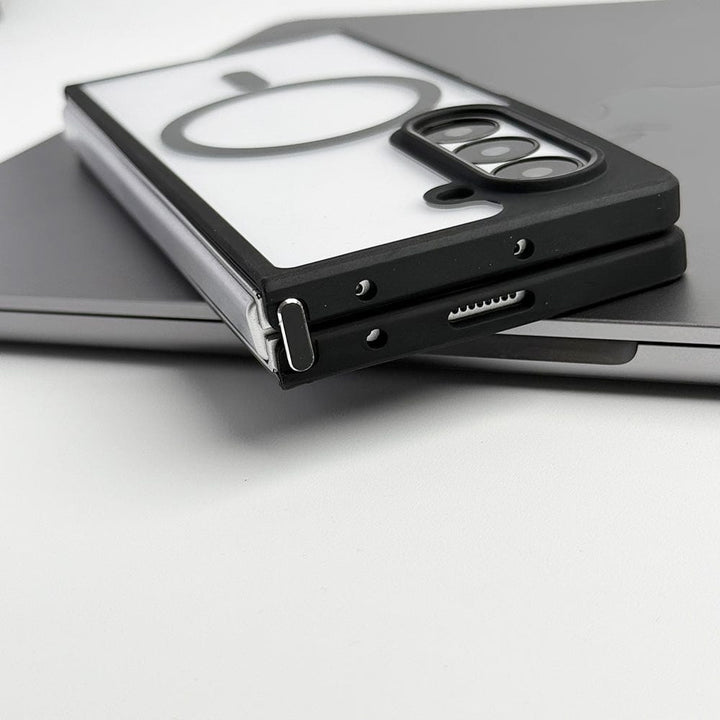 FRATO Fold 6 Collection Samsung Galaxy Z Fold 6 Transparent Acrylic Side Bumper Magnetic Ring Cover