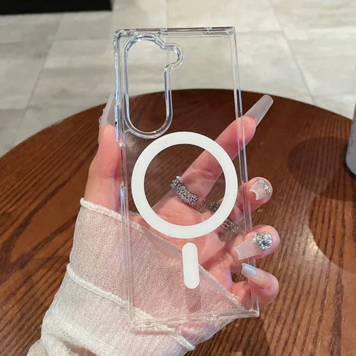 FRATO Fold 6 Collection Samsung Galaxy Z Fold 6 Transparent Case With Magnetic Charging Ring