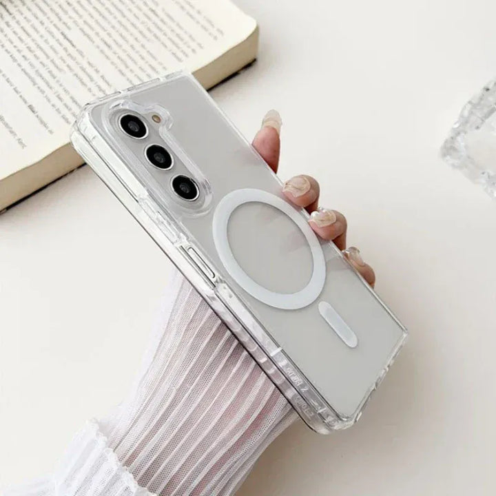 FRATO Fold 6 Collection Samsung Galaxy Z Fold 6 Transparent Case With Magnetic Charging Ring