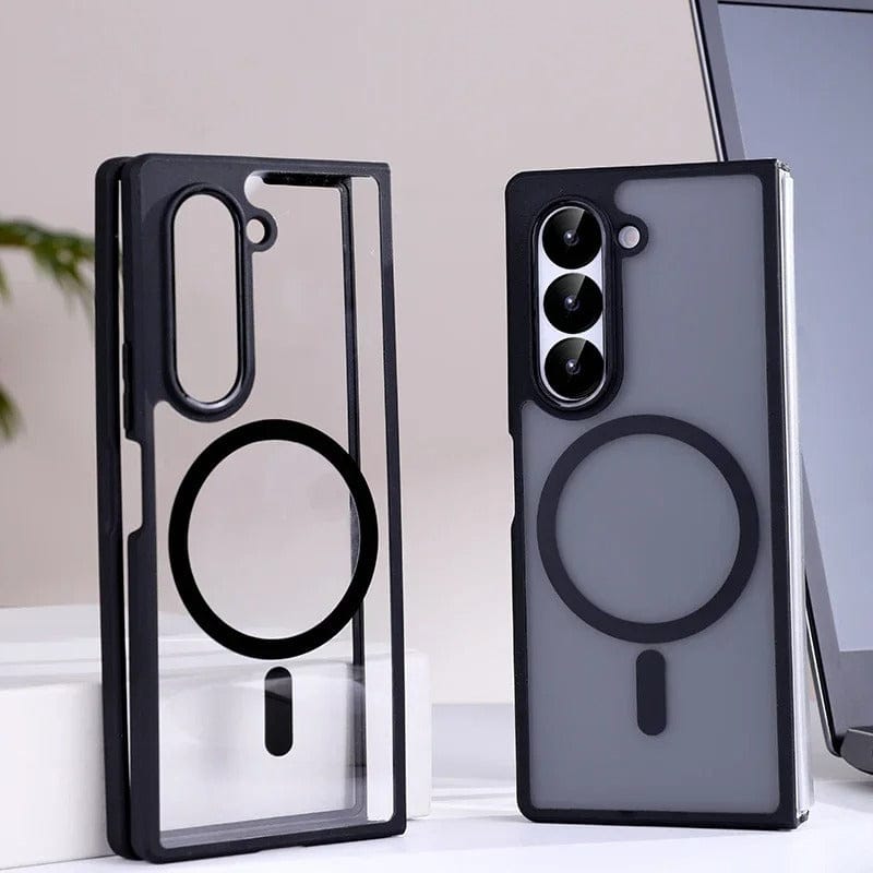 FRATO Fold 6 Collection Samsung Galaxy Z Fold 6 Transparent Case With Magnetic Charging Ring