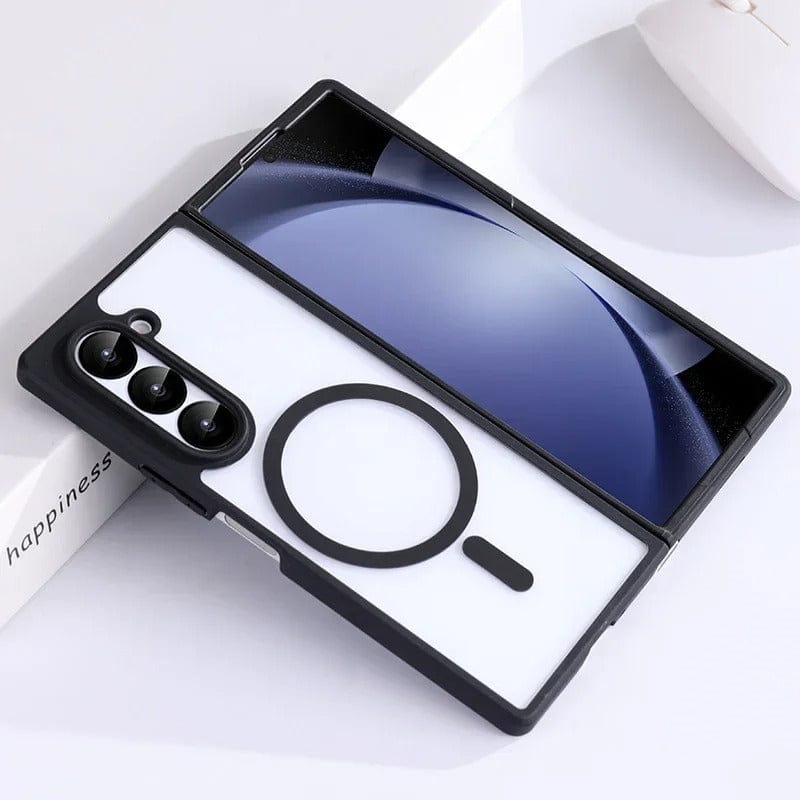 FRATO Fold 6 Collection Samsung Galaxy Z Fold 6 Transparent Case With Magnetic Charging Ring
