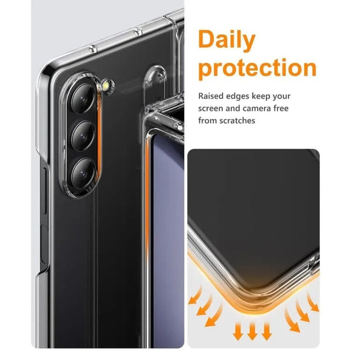 FRATO Fold 6 Collection Samsung Galaxy Z Fold 6 Transparent Cristal Hard Shell Cover Case With S-Pent Slot