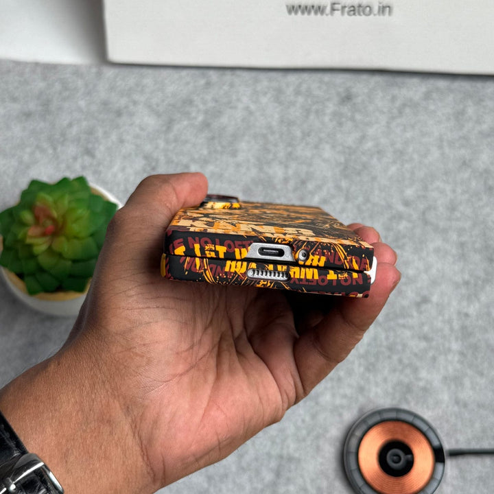 FRATO Fold 6 Collection Samsung Galaxy Z Fold Series Carbon Fiber Texture Tiger Lion Design Hard Pc MagSafe Case Cover