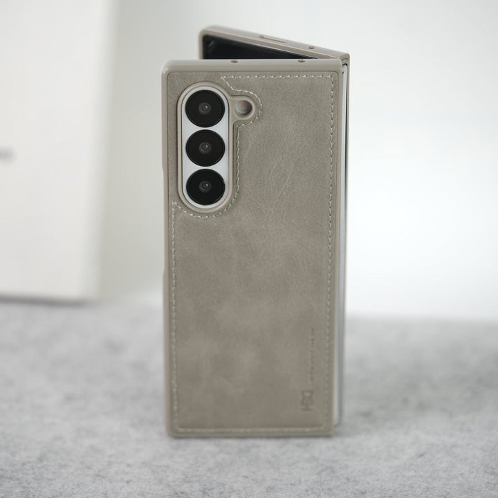 FRATO Fold 6 Collection Titanium Grey Samsung Galaxy Z Fold 6 PU Leather Case Cover