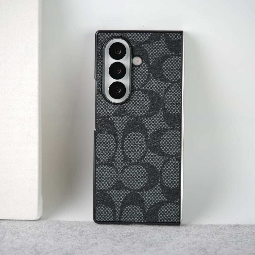 FRATO Fold 7 Collection Black Samsung Galaxy Z Fold 7 Luxury CC Brand PU Leather Design Case Cover