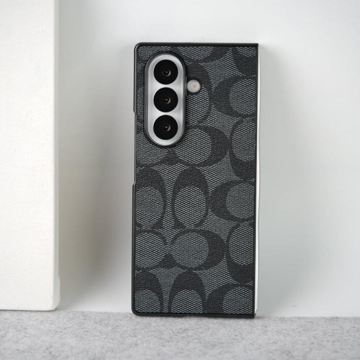 FRATO Fold 7 Collection Black Samsung Galaxy Z Fold 7 Luxury CC Brand PU Leather Design Case Cover