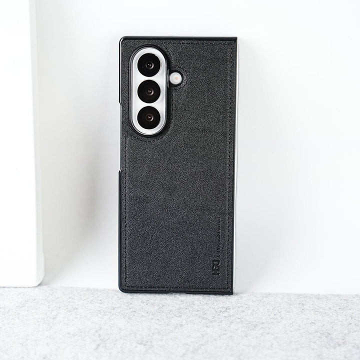 FRATO Fold 7 Collection Black Samsung Galaxy Z Fold 7 PU Leather Case Cover
