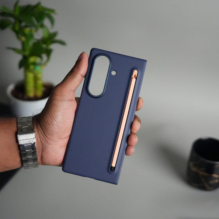 FRATO Fold 7 Collection Blue Galaxy Z Fold 7 Case with Basic S Pen | Slim Shockproof