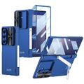 Galaxy Z Fold 7 GKK Kickstand Slide Camera Lid Folding PC Phone Cover with Tempered Glass Screen Film