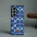 Leather Texture Pattern Case for Galaxy Z Fold 8 Ultra | Gold-Tone Logo Slim Cover