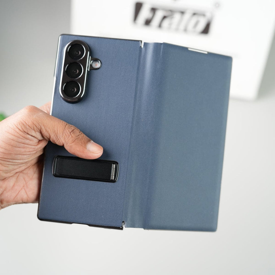 FRATO Fold 7 Collection Blue Samsung Galaxy Z Fold 7 Flip Cover with Kickstand | PU Leather Protective Case