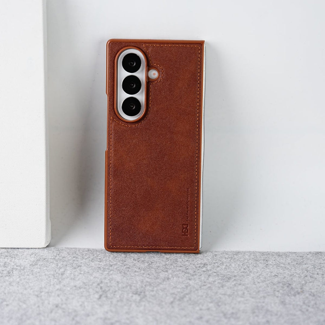 FRATO Fold 7 Collection Brown Samsung Galaxy Z Fold 7 PU Leather Case Cover