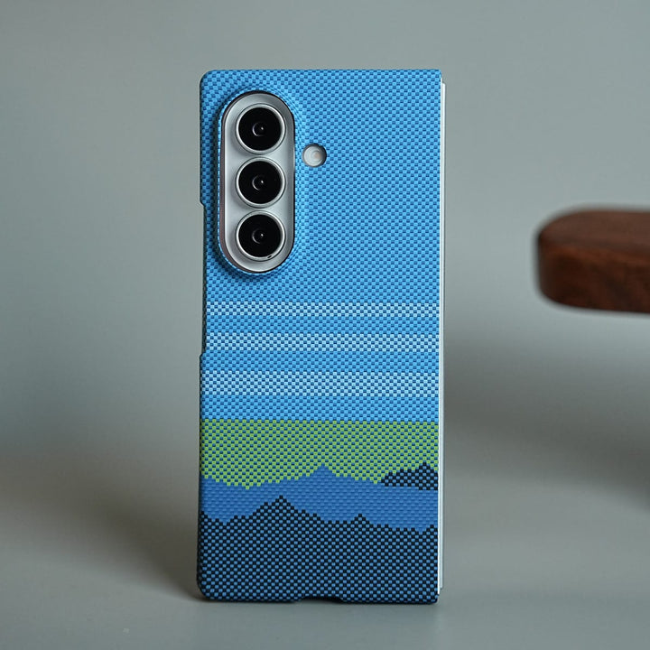 FRATO Fold 7 Collection Design 5 Pixel Checkered Design Case for Galaxy Z Fold 7 | Magnetic Cover