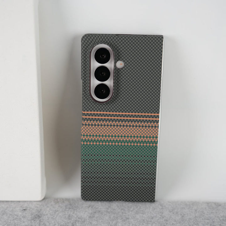 FRATO Fold 7 Collection Design 5 Samsung Galaxy Z Fold 7 Carbon Fiber Texture Aramid Design Hard Pc MagSafe Case Cover