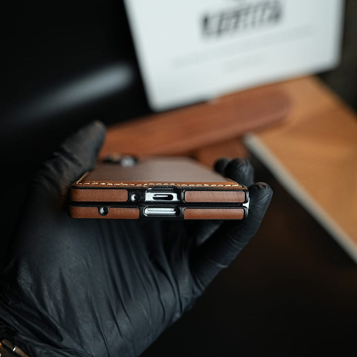 FRATO Fold 7 Collection Edge Stitched Leather Texture Case for Galaxy Z Fold 7 | Magnetic Case