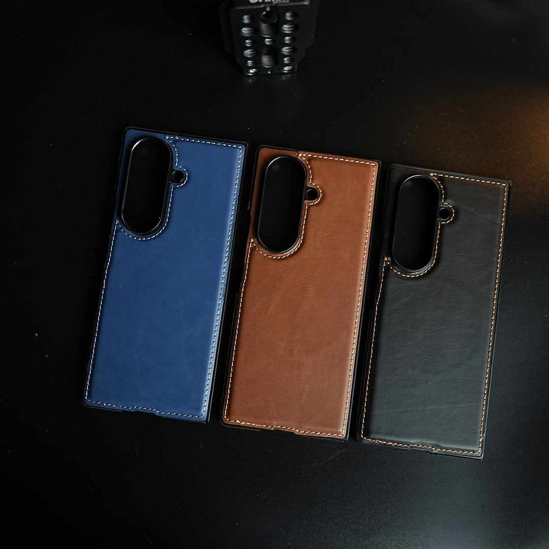 FRATO Fold 7 Collection Edge Stitched Leather Texture Case for Galaxy Z Fold 7 | Magnetic Case