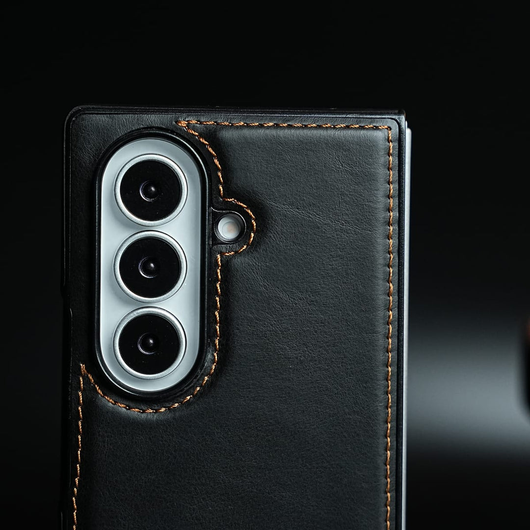 FRATO Fold 7 Collection Edge Stitched Leather Texture Case for Galaxy Z Fold 7 | Magnetic Case